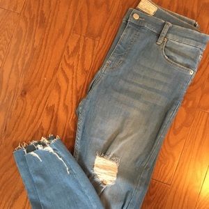 Free People Shark Bite Skinny Jeans